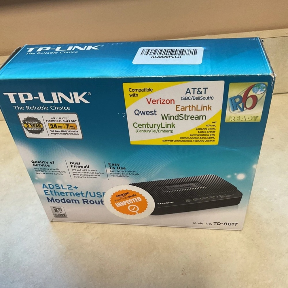 TP LINK Ethernet/USB modem Router TD-8817